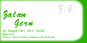 zalan gern business card