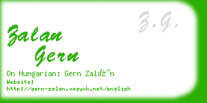 zalan gern business card